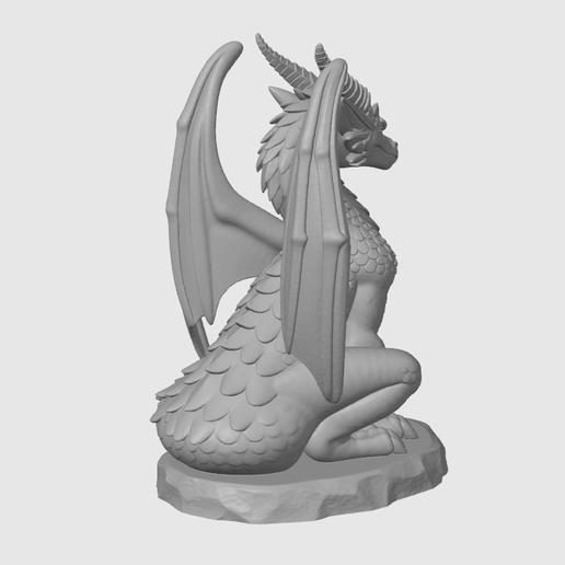 🐉 Regal Dragon Statue – Fantasy Creature on Base・Free STL File for 3D ...
