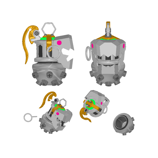 Jinx's Monkey Bomb Prop | Cosplay accessory or Thematic Handy Container For Goodies | By Collins Creations 3D 3D model