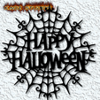 project_20231011_0842458-01.png happy halloween spider web sign halloween wall decor spiderweb
