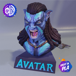 Mesa-de-trabajo-72.png Fichier STL AVATAR LE CHEMIN DE L'EAU - PORTE-CASQUE・Objet pour imprimante 3D à télécharger
