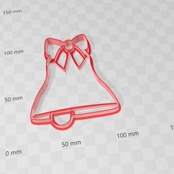 campana.jpg Download STL file Christmas Bell Cookies Cutter • 3D printing object, abauerenator