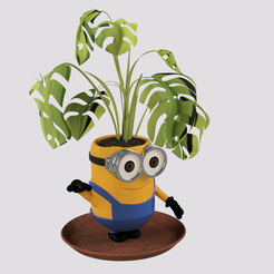 p3.png STL file Minion Plant Pot・3D print model to download