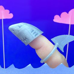 finger_shark.jpg Free 3D file Finger Shark・3D print model to download