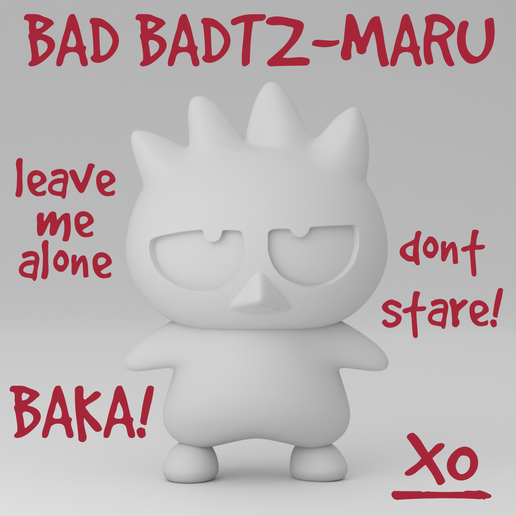 Badtz-Maru Instagram (Greyscale).png Бадзт Мару バッドばつ丸