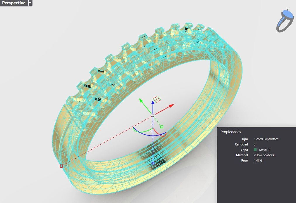 STL file Double rail gem ring 3D print model・3D printing idea to