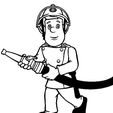 sam pompier noir.jpg coloriage,sam,le,pompier