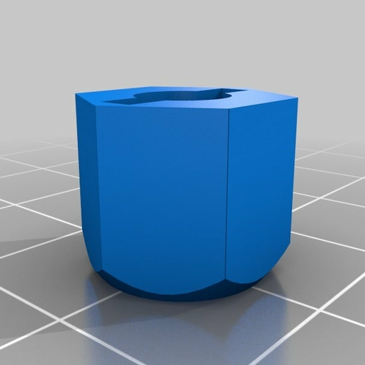 RC car wheel 12mm hex hub nut 11mm - 3D model önizlemesi