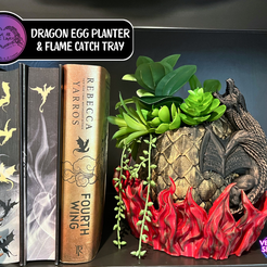 Jardinera Huevo de Dragón + Bandeja Atrapa Llamas (sin soporte)