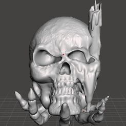 111.jpg STL file skull with candle・3D printing design to download, arsenio