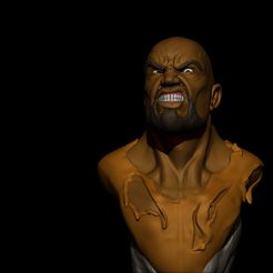 tres.jpg STL-Datei Luke Cage bust・Design für den 3D-Druck zum Herunterladen