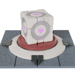botton_and_cube.png Companion cube and red portal button
