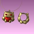 ZBrush Document.jpg devil baby FUNKO necklace and ring . funkos colgante bebe demonio y anillo a juego. #ANYCUBIC3D
