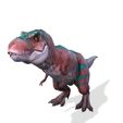 2.jpg REX DINOSAUR Tyrannosaurus Rex FOREST NATURES HUNTER RAPTOR TIGER RIGGED ANIMATED BLEND FILE FBX STL OBJ PREHISTORIC