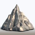 Low-Poly-Mountain0000.jpg Low Poly Mountain - Geometric Landscape Model - Minimalist Terrain Sculpture