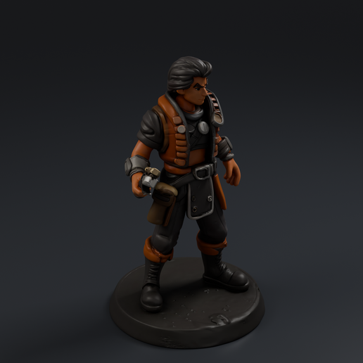 Sci-Fi Character 2 3D printable STL miniature