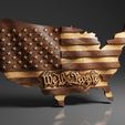 US-Wavy-Map-We-The-People-©.jpg USA Wavy Map - We The People - CNC Files For Wood, 3D STL Model