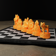 3.png Dwarf Knight Figure Chess Set Hobbit Character Chess Pieces
