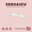 03.-STRANDTORP-Extendable-Table-102-In.png Miniature Replica 03. STRANDTORP Extendable Table 102 In for Miniature Dollhouse - IKEA - 3D Print Instant Download