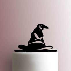 JB_Harry-Potter-Sorting-Hat-225-A428-Cake-Topper.jpg STL file TOPPER HARRY POTTER HAT HAT・Model to download and 3D print