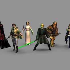 Heroes.32.jpg Star Wars Characters Bundle - Miniature scale for Legion etc.
