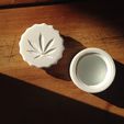 WhatsApp Image 2019-01-07 at 21.19.43(3).jpeg Archivo STL Lata de hojas de cannabis con tapa a rosca・Plan para descargar y imprimir en 3D