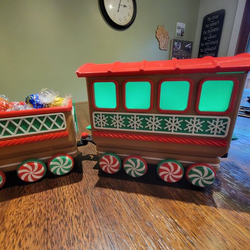 3D print ILLUMINATED CHRISTMAS GINGERBREAD TRAIN • made with Bambu Labs ...
