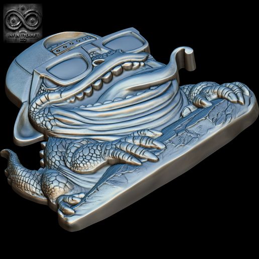Funky-Lizard-Relief-7.jpg Funky Lizard Relief  STL File For 3D print model