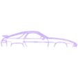 3502 1986 porsche 928 with spoiler.stl Wall Silhouette: Porsche Set