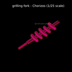 Proyecto-nuevo-2023-05-24T220610.997.png STL file grilling fork - Chorizos (1/25 scale)・3D printing template to download