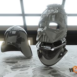 whole.png STL-Datei Darth Vader - 3D Printable Reveal Helmet・Design für 3D-Drucker zum herunterladen