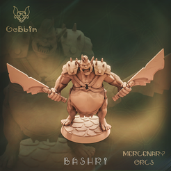 Bashri_8b.png 3D file Orc Bashri - Mercenary Orcs・3D print object to download, GoblinArtStudios