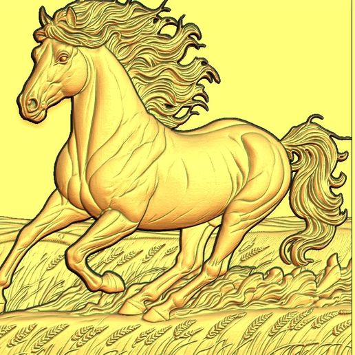 Horse CNC Relief Model 3D model