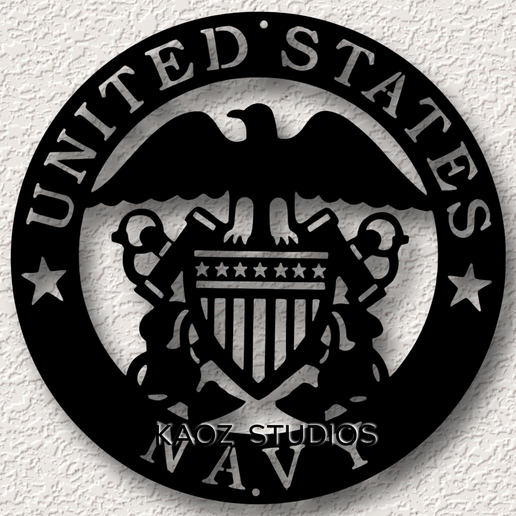 🎨 US Navy wall art united states Navy wall decoration 2d art・ STL File