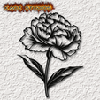 project_20231008_1411474-01.png Carnation wall art flower wall decor floral decoration