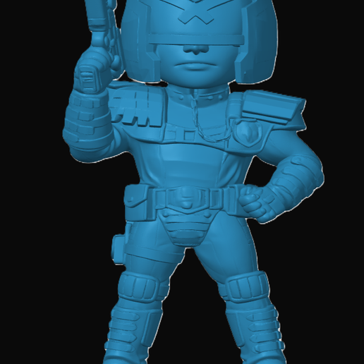 Judge Dread Inspired Chibi