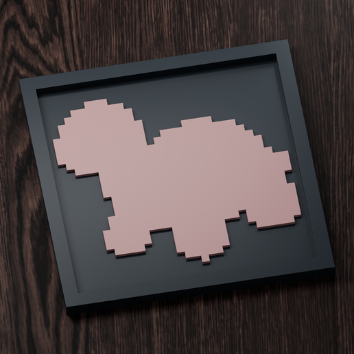 Torkoal - Pokemon Silhouette Frame | Box sprite | STL