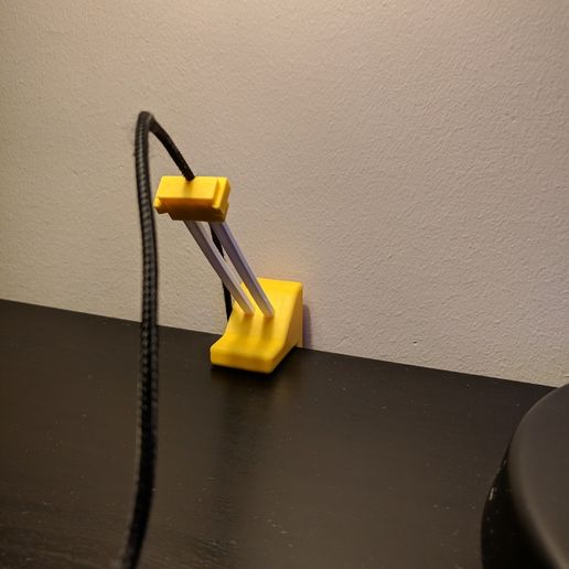 Mountable Mouse Cord Bungee 3D model