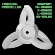 NEWPORT-3BLADES.jpg OPTIMIZED, POWER SAVING, TOROIDAL PROPELLER FOR Newport NV/X/L Series 55-62Lbs ELECTRIC TROLLING MOTORS - 3 BLADES - LARGE SIZE