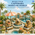 capybara-modular-world-collection-preview-square-1024.png Capybara on Pool Float with Lemonade – Summer Chibi Figurine