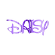 daisy05.stl Flip Text: WaltDisney -  daisy05