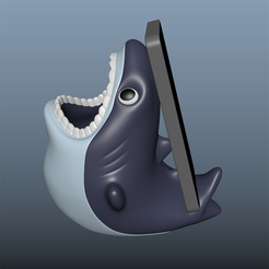 sharkAmplifier_01.png STL-Datei Hai-Verstärkerständer kostenlos・Design für 3D-Drucker zum herunterladen