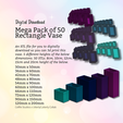 Cover-9.png Mega Bundle Rectangle Vase STL File - Digital Download -50 Sizes- Homeware, Minimalist Modern Design