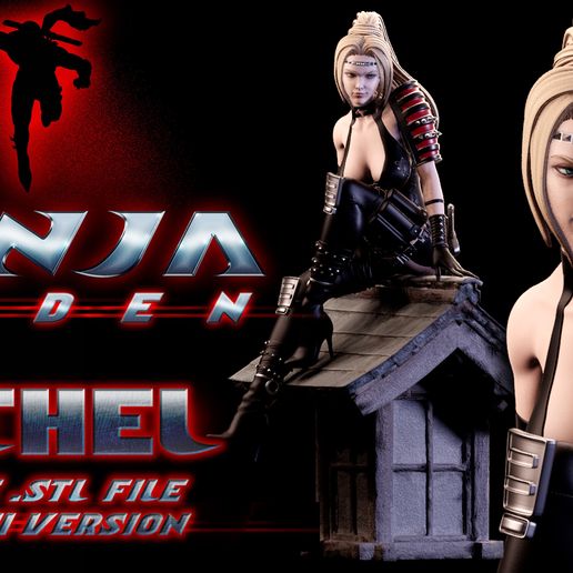 🥷 Rachel Ninja Gaiden - estátua 1to10 ficheiro STL modelo de