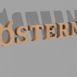 Schriftzug_Ostern.png Download free 3MF file Deco lettering Easter • 3D printing object, Phils_Creations