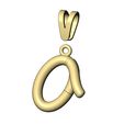 O-lower-case-wire-3d-letter-pendant-charm-04.jpg O Buchstabe Initiale 3d Kleinbuchstaben Draht Anhänger Charme Bügel 3D-Druck Modell