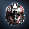1.jpg Night Tie Fighter Pilot zombie gold | Helmet | Thrawn | Ahsoka Star Wars | 3d Print model