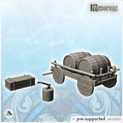 1-PREM.jpg Fichier STL Set d'équipement médiéval avec chariot, caisse et hache (1) - Médiéval Gothique Féodal Ancien Archaïque Saga 28mm 15mm・Objet pour imprimante 3D à télécharger