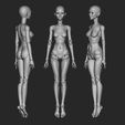 2.jpg Sabrina - 3D model female bjd doll \ Female \ figurines \ articulated doll \ ooak \ 3d print \ character \ face