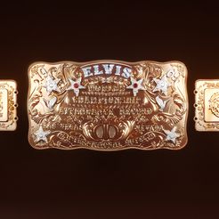 cin.jpg Archivo STL Elvis Presley gold international hotel belt・Modelo de impresión 3D para descargar
