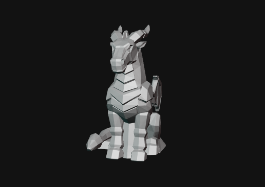 Low Poly Geometric Dragon Statue - 3D Printable Figurine